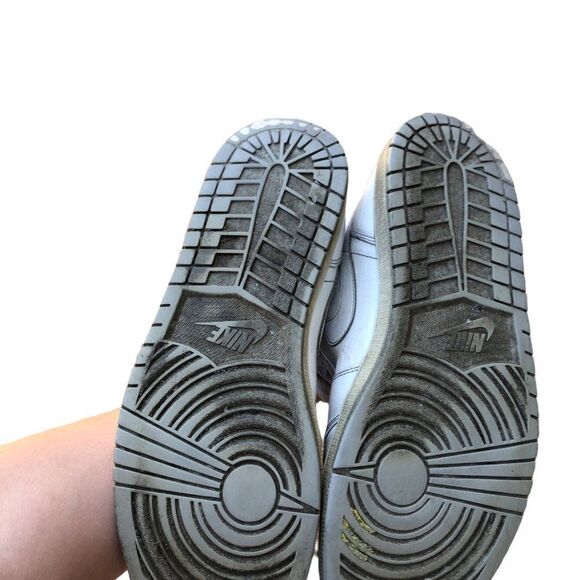 BEATER 2015 Nike Air Jordan 1 Mid White Wolf Grey Size 14 - Picture 3 of 16